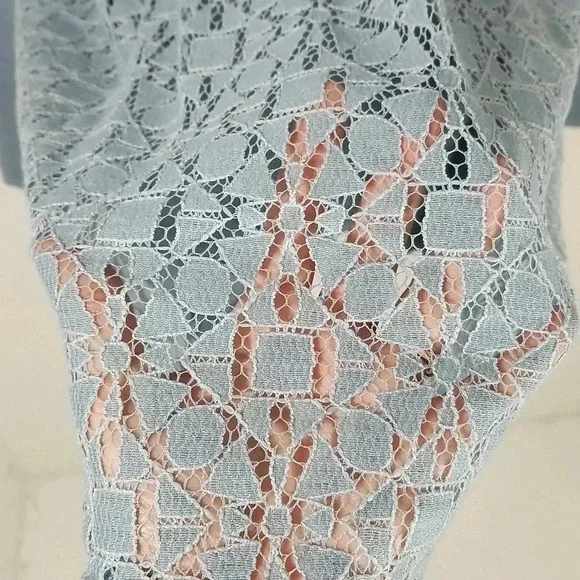 {LOGO Lori Goldstein Lounge} Light Blue Laced Zippered Loungewear Sweats… - Picture 8 of 11